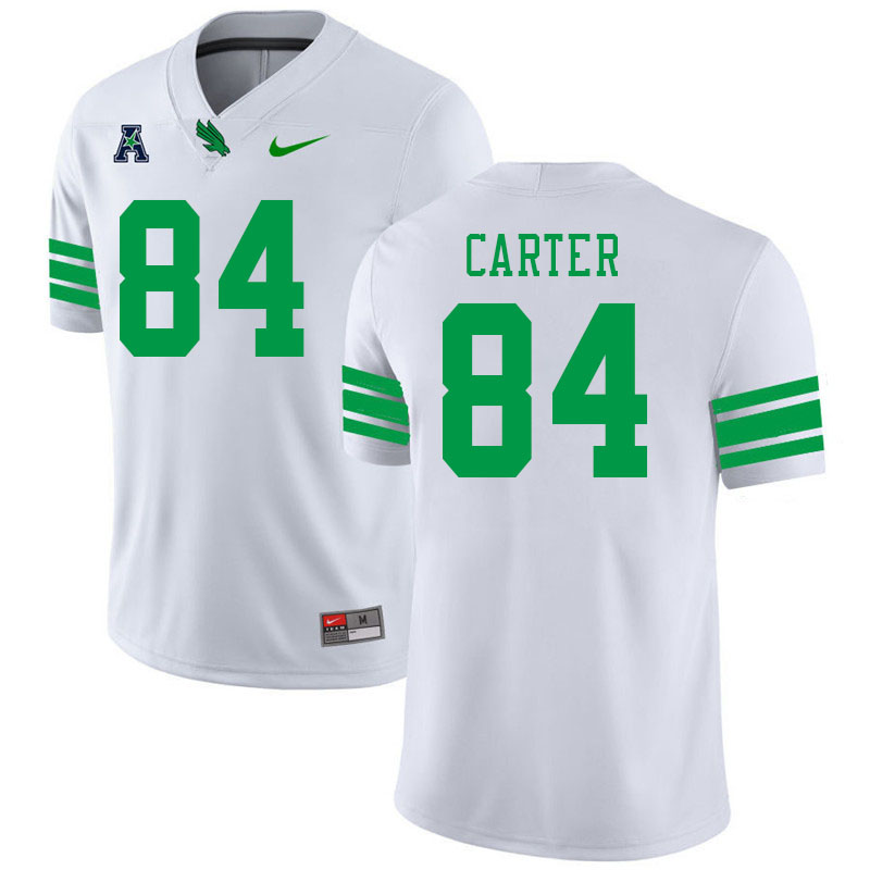 #84 Luke Carter North Texas Mean Green College Football Jerseys Stitched-White